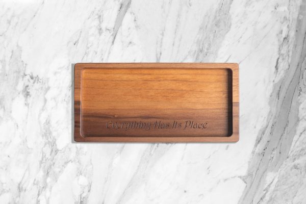 Walnut small wooden serving tray