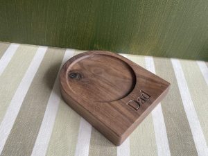 Walnut drinks coaster