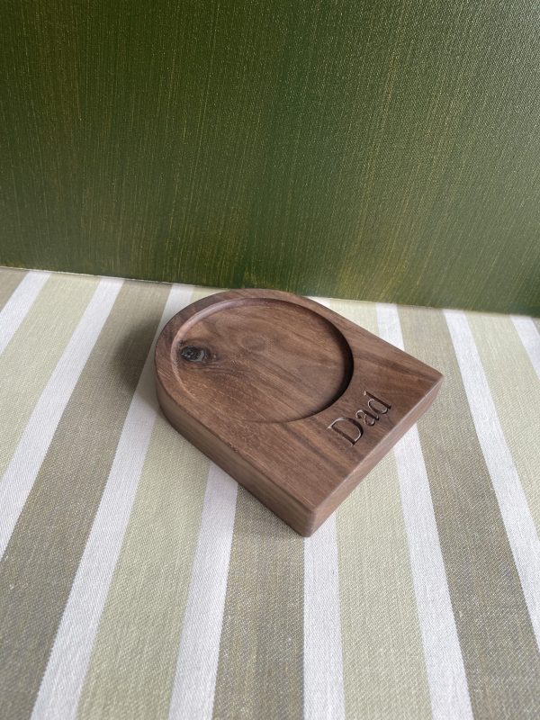 Walnut drinks coaster